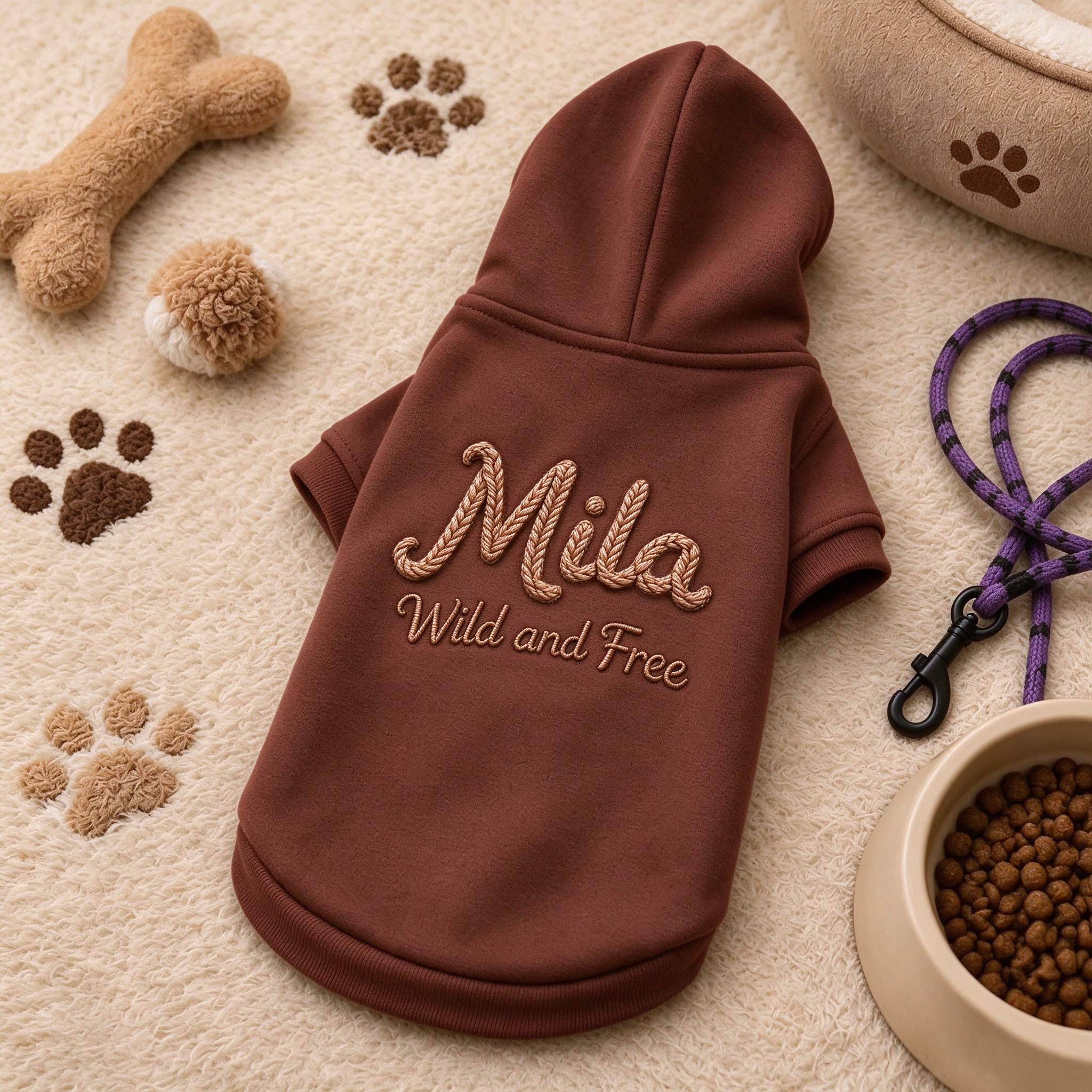 Personalized Hand Embroidered Pets Hoodie Sweatshirt | BKPet622