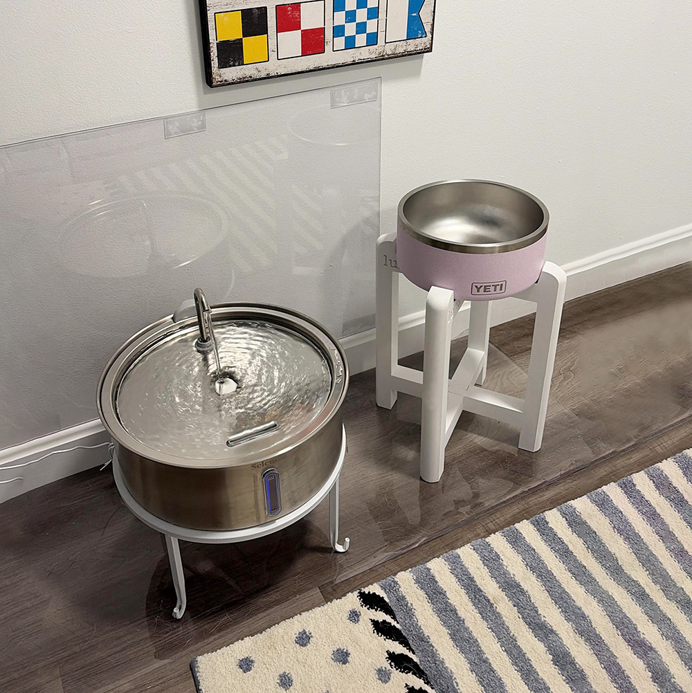 Personalized 3D Printed Pet Elevated Bowl Stand | BKPet653
