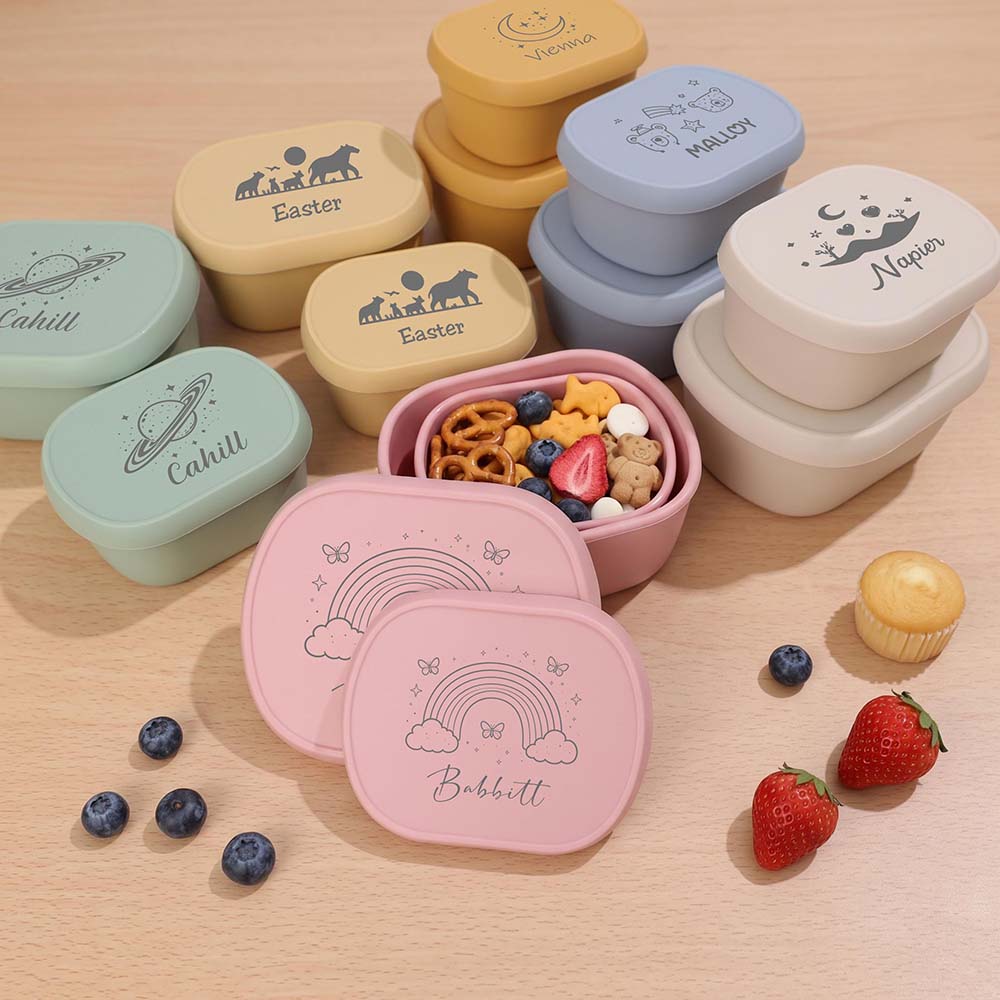 Personalised Cute Design Toddler Silicone Bento Box | CWBaby558