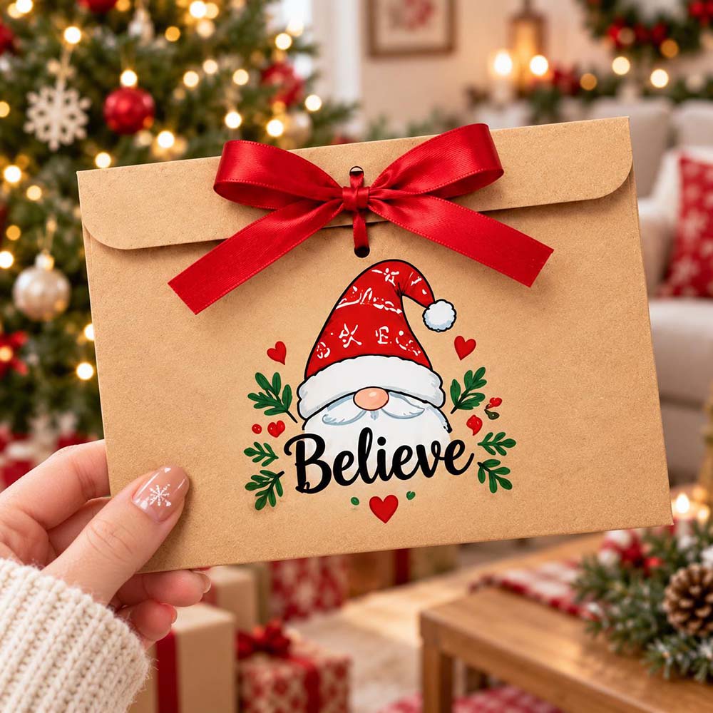 Personalized Christmas Lovely Money Holder with Satin Ribbon | MCGift443