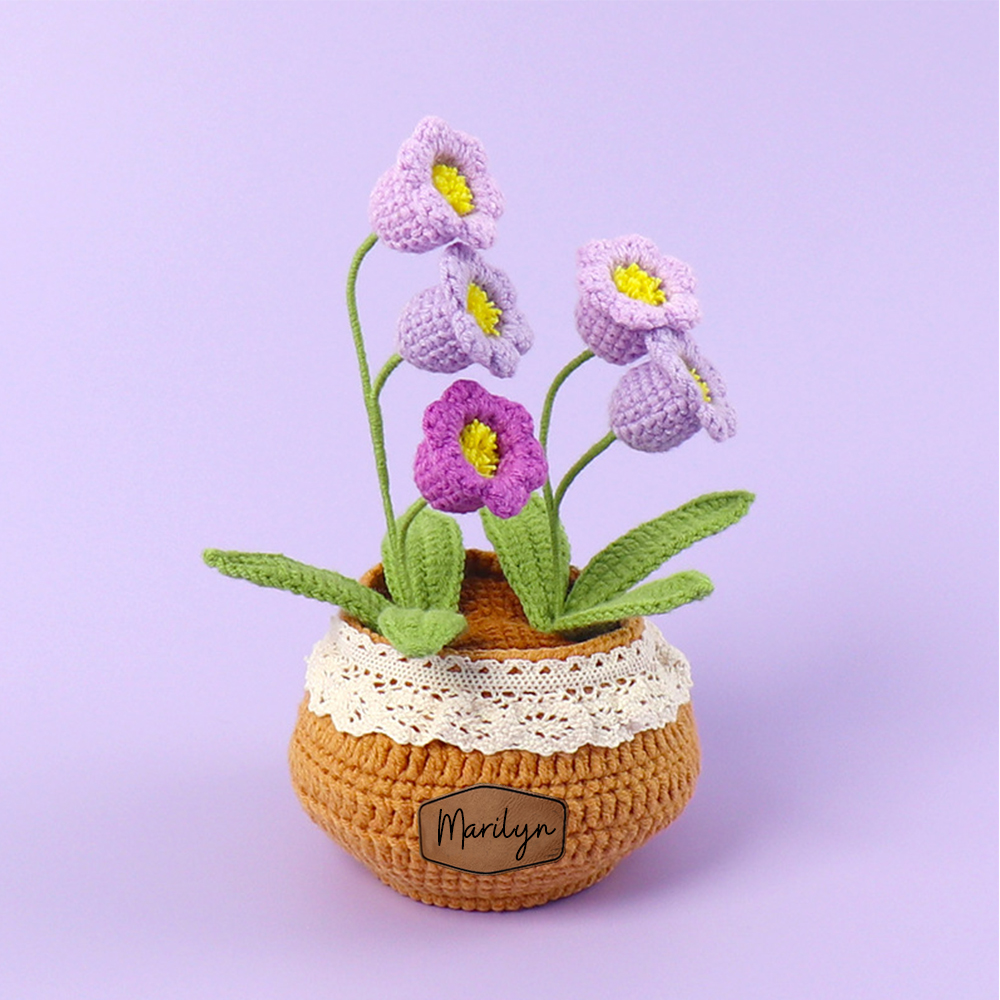 Personalized Crochet Flower in the Pot｜Gift For Mom  | CWMom17