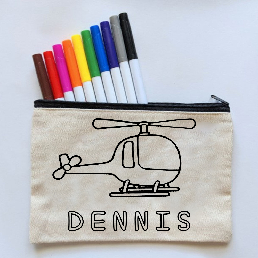 Personalized Gift Color Your Own Bag Kit (Colored Pencils Included)