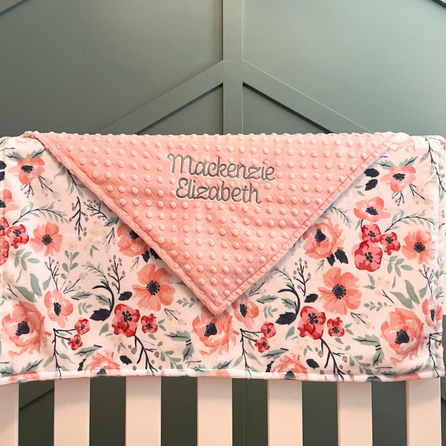 Personalized Lovely Kid Vintage Floral Baby Blanket for Comfort & Unique | CWBaby55