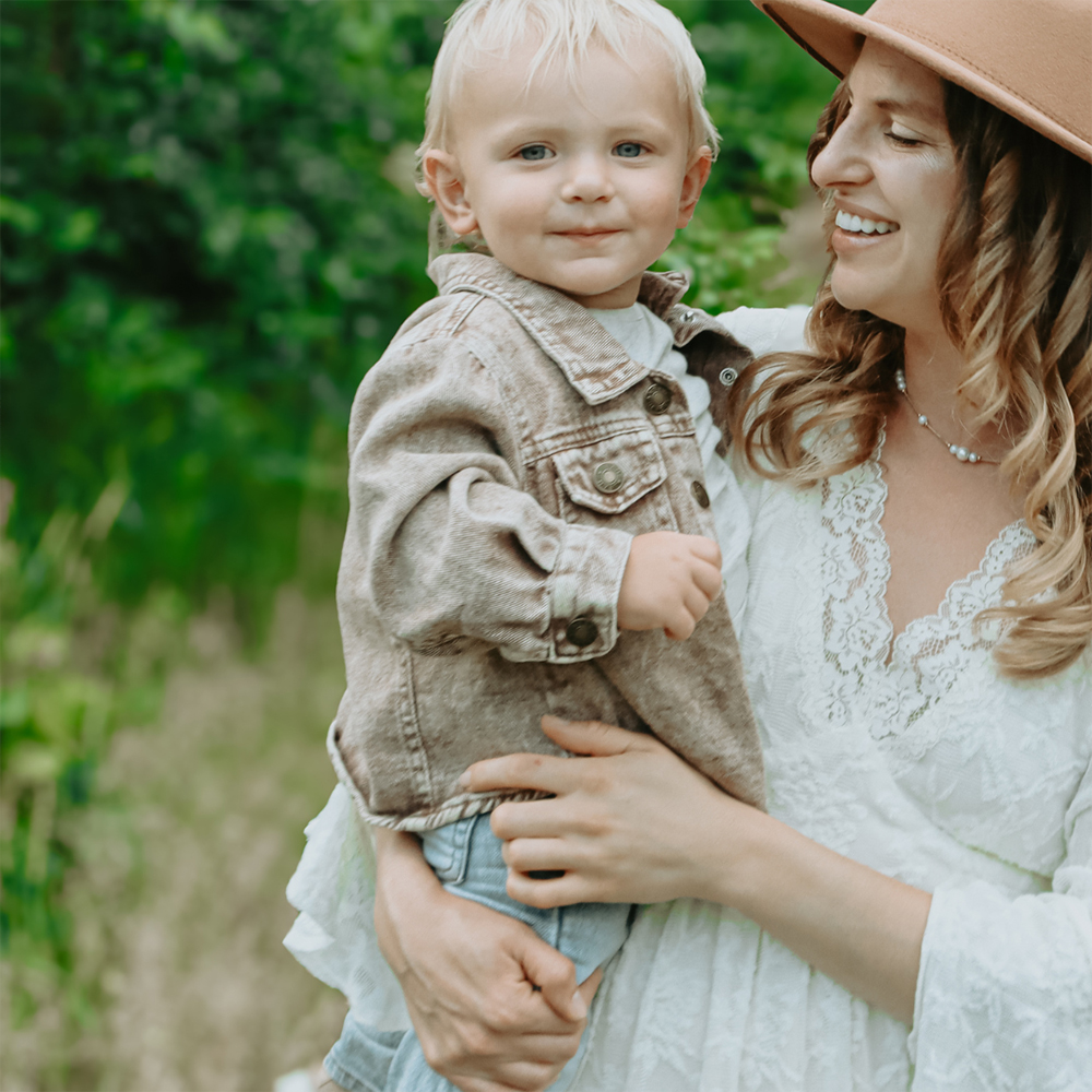 Personalized Leather Patch Brown Denim Jacket | inJacket43