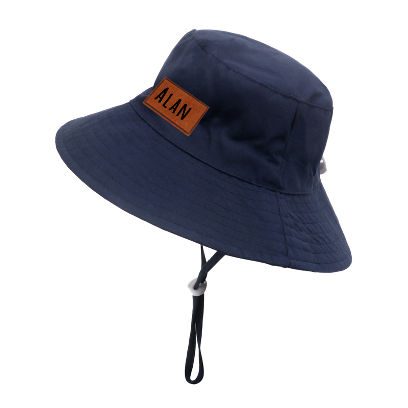Personalized Leather Patch Bucket Hat for Comfort & Unique | KKBeach43