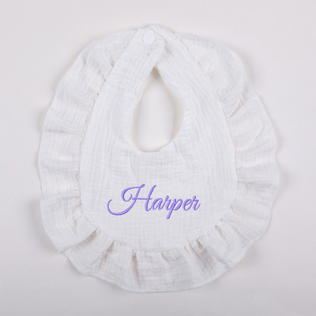=Personalized Embroidered Baby Cotton Gauze Bibs | CWBaby59