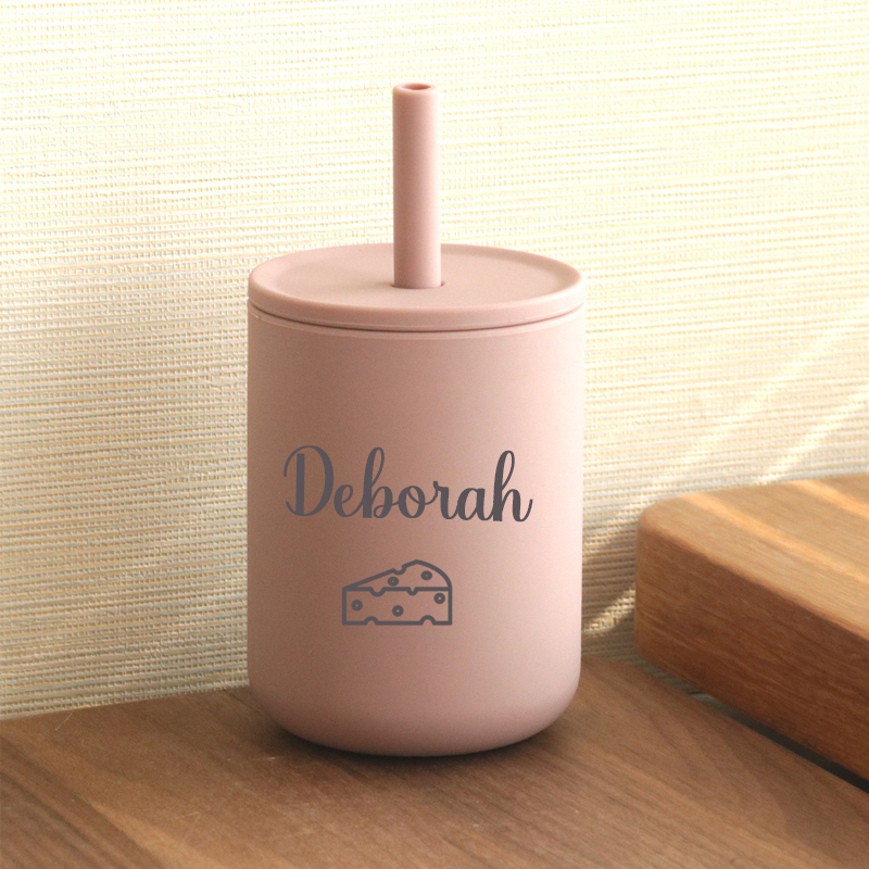Personalised Baby Food Grade Sippy Silicone Cup  | CWBaby65
