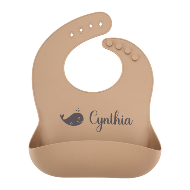 Personalized Name Silicone Ecofriendly Reusable Baby Bib | CWBaby66