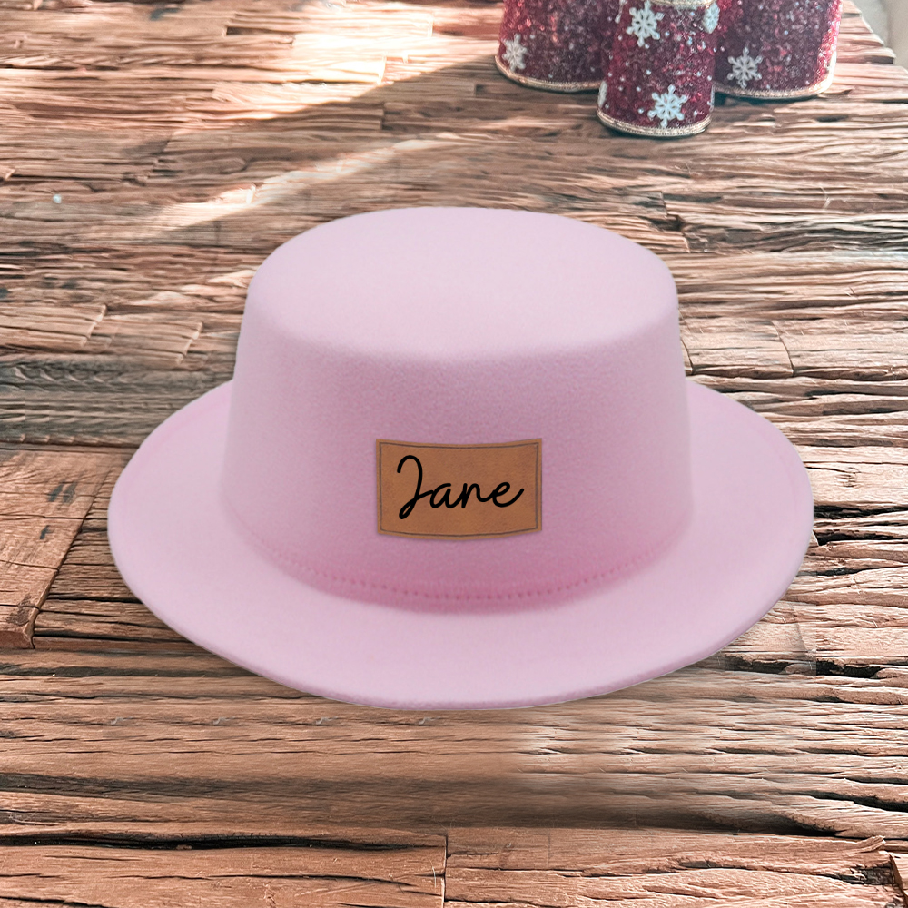 Personalized Leather Patch Jazz Hat for Comfort & Unique | CWBeach104