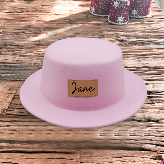 Personalized Leather Patch Jazz Hat for Comfort & Unique | CWBeach104