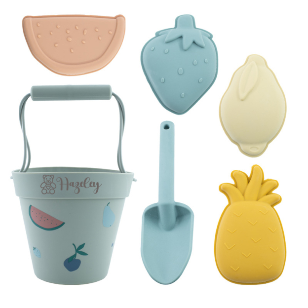 Personalized Kids Silicone Beach Bucket Set | CWToy45