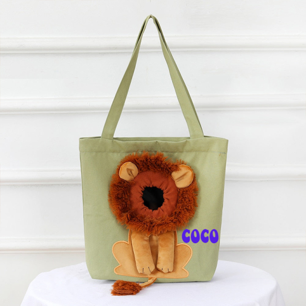 Personalized Lion Design Portable Breathable Cute Pet Carriers | BKPet60