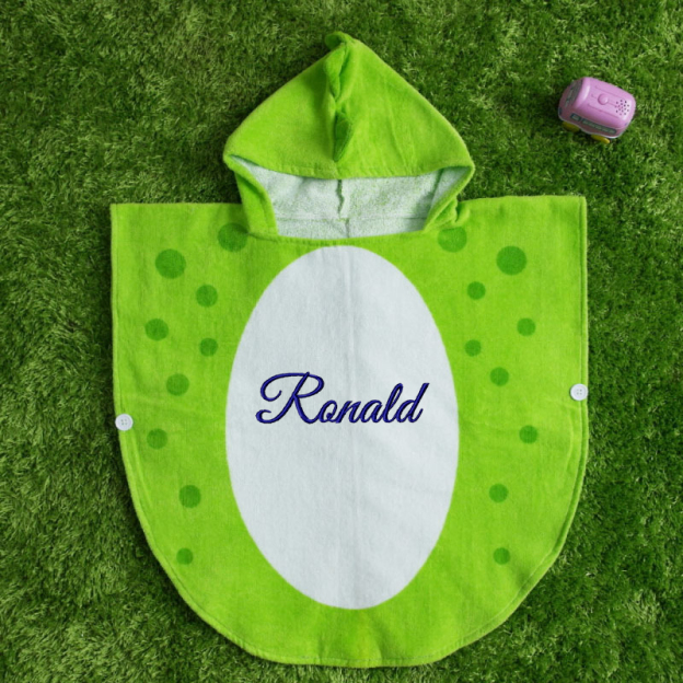 Personalized Embroidery Dinosaur Hooded Beach Towel for Summer & Beach | Cwbeach118
