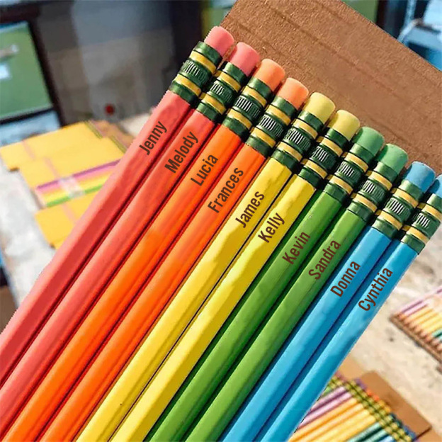 Personalized Colored 10 Pcs Pencil Set | CWTeach04