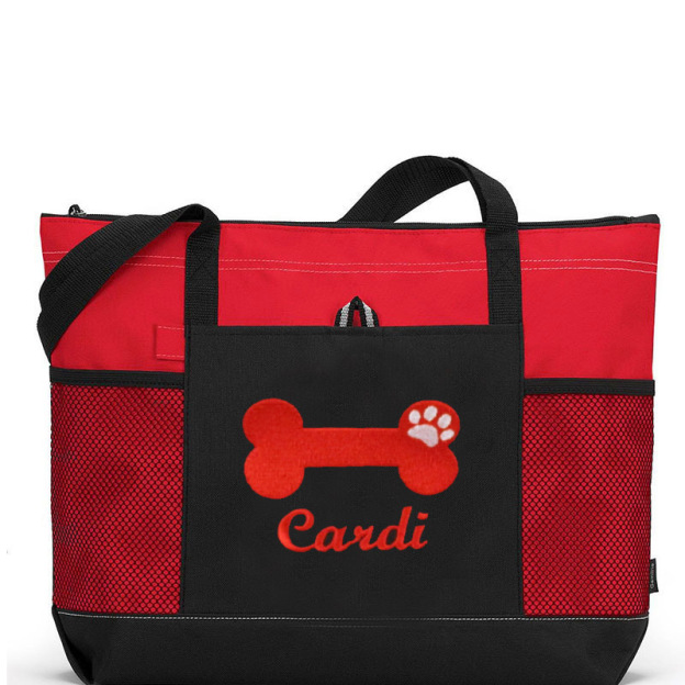 Personalized Dog Bone Color Tote Bag  | BKPet65