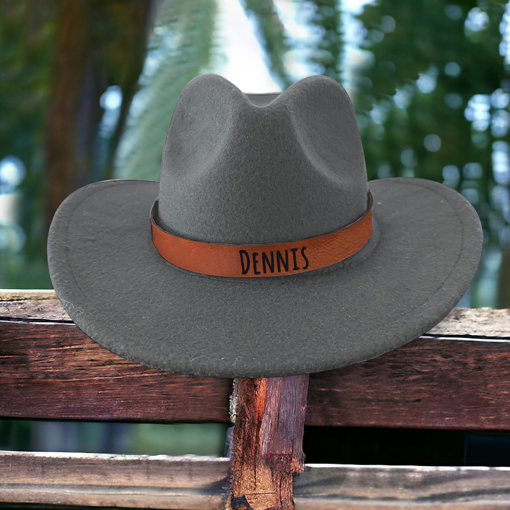Personalized Leather Band Cowboy Hat for Comfort & Unique | CWBeach130