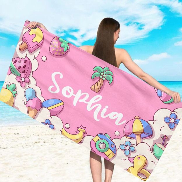 Personalized Lovely Kid Towel for Summer & Beach | CWTowel120