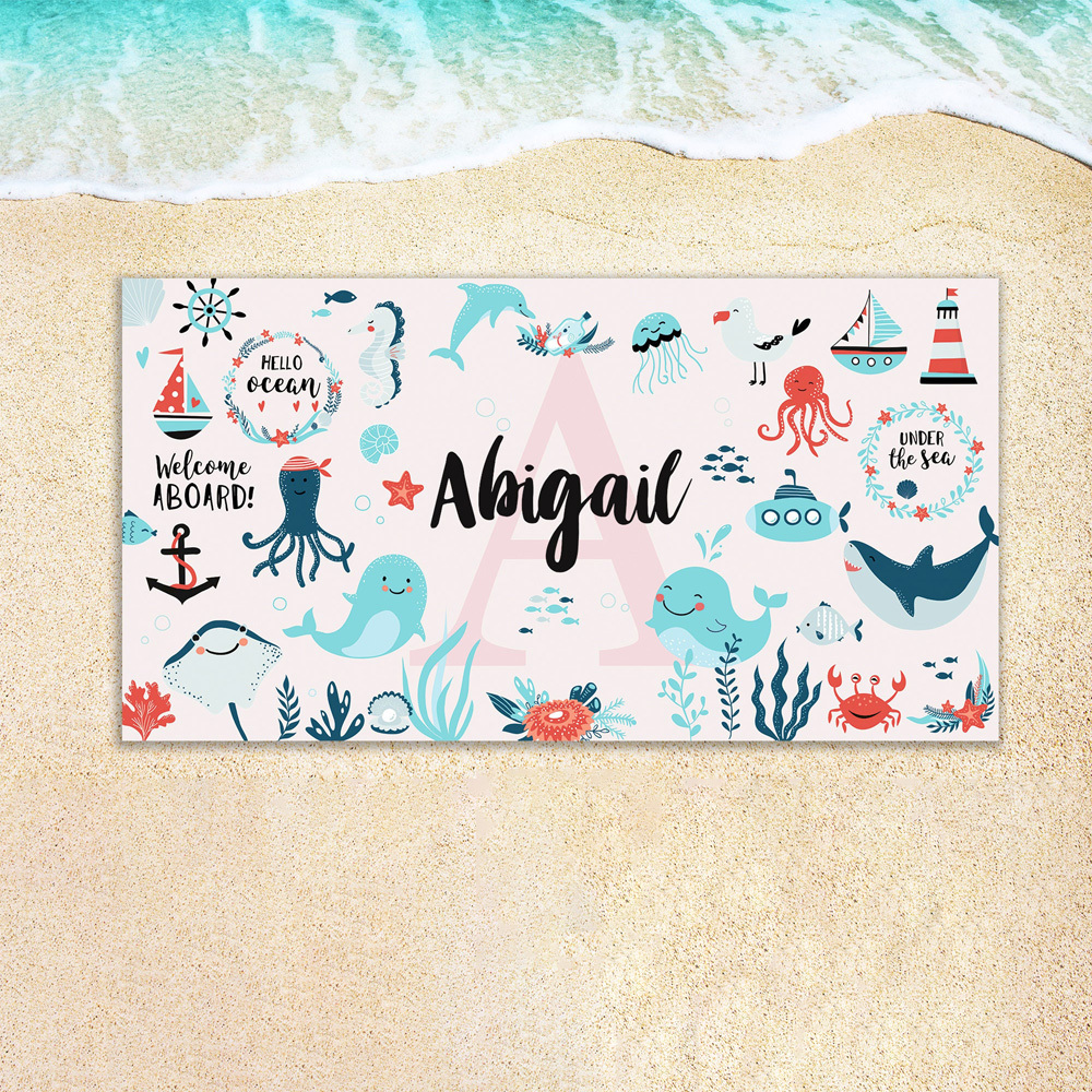 Personalized Lovely Kid Towel for Summer & Beach | CWTowel121