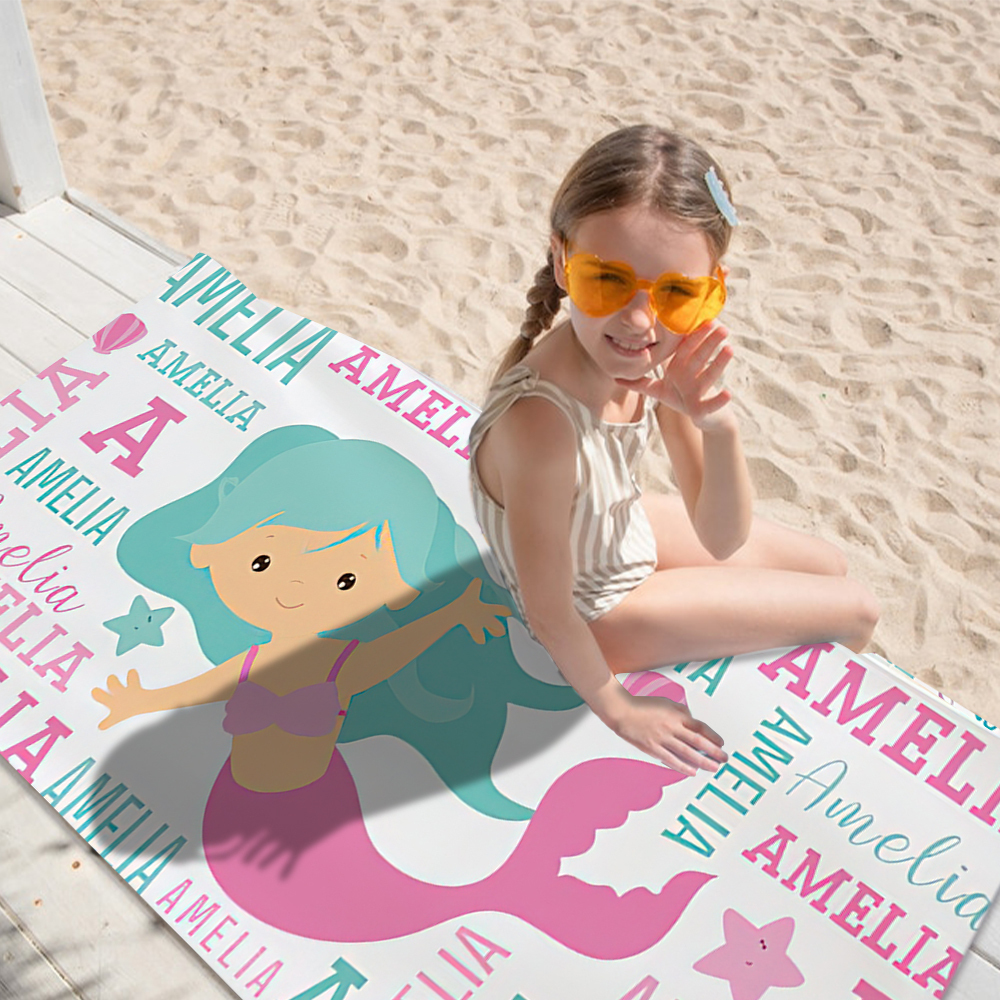 Personalized Lovely Kid Towel for Summer & Beach | CWTowel127