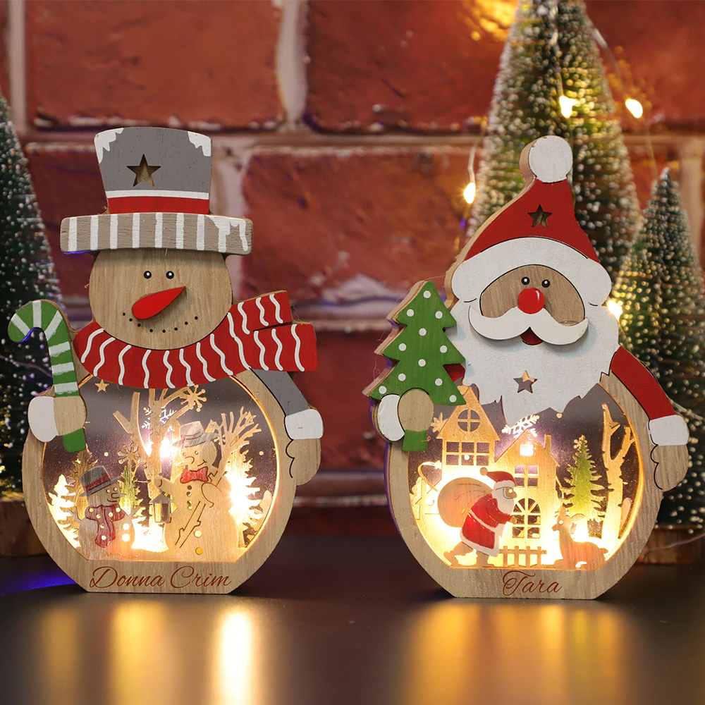 Personalized Christmas Ornaments Decoration with Light | MCGift30