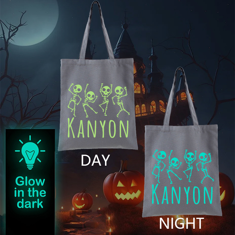 Personalized Glow In The Dark Halloween Treat Bag | MCGift32