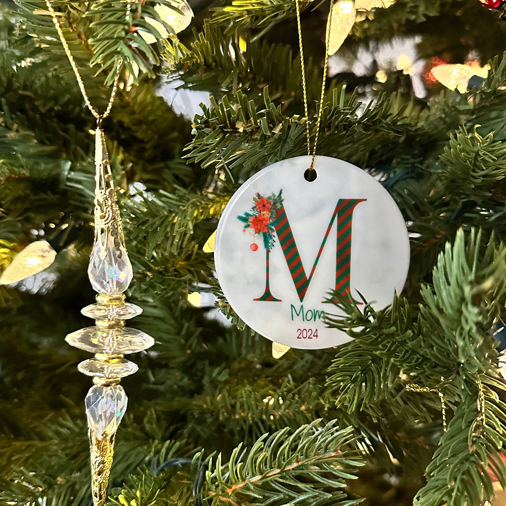 Personalized Christmas Monogram Ornaments Decoration | MCGift32
