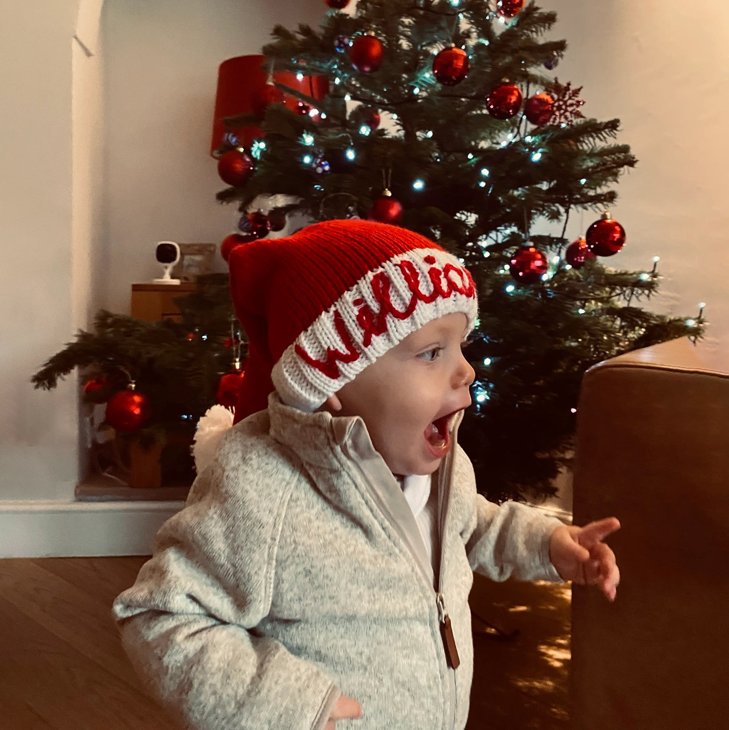 Personalized Hand Embroidered Christmas Santa Hat | MCGift53 