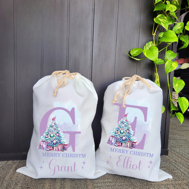 Personalized Name & Initial Christmas Gift Sack | MCGift67