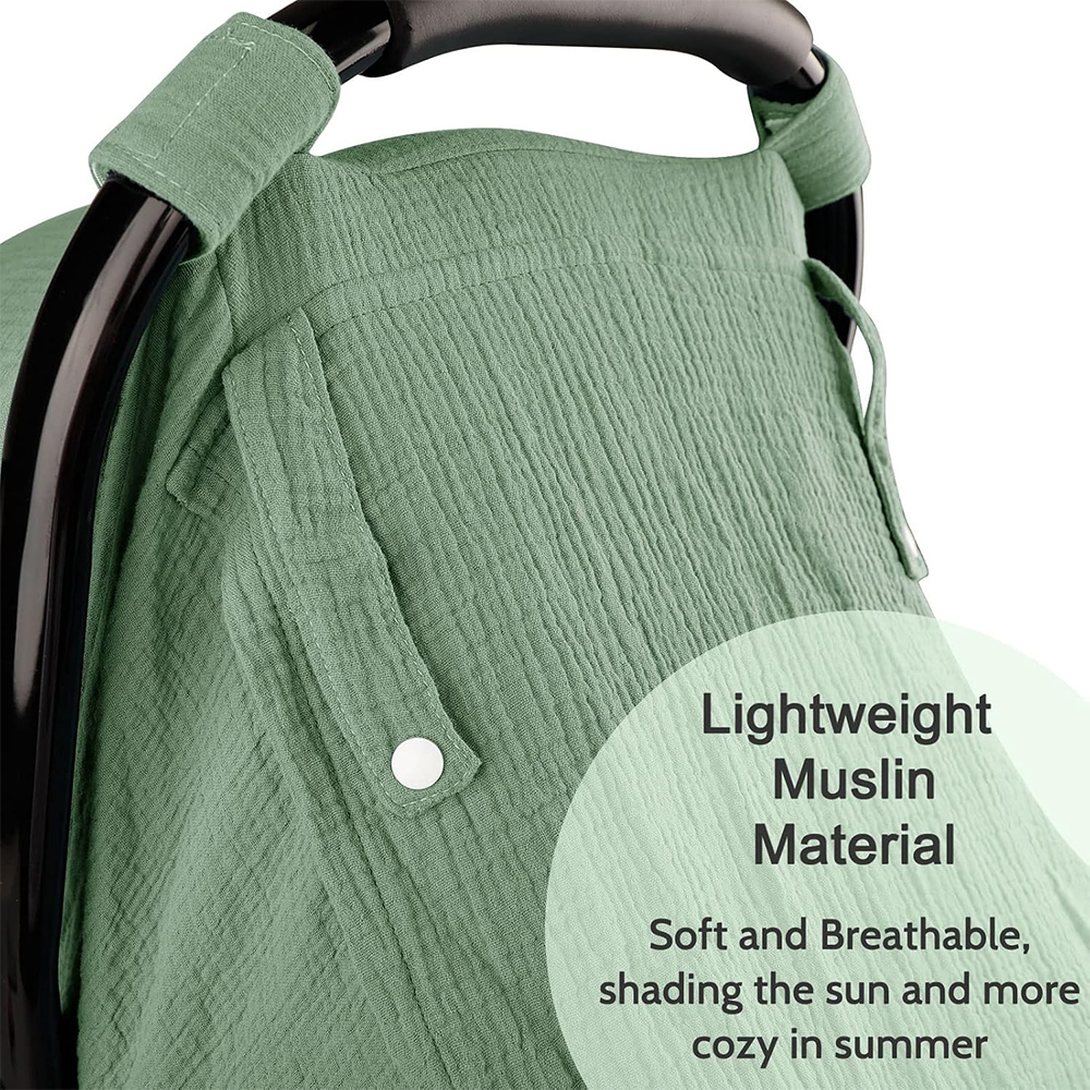 PersonalizedMuslin Car Seat Covers for Babies | CWBaby62
