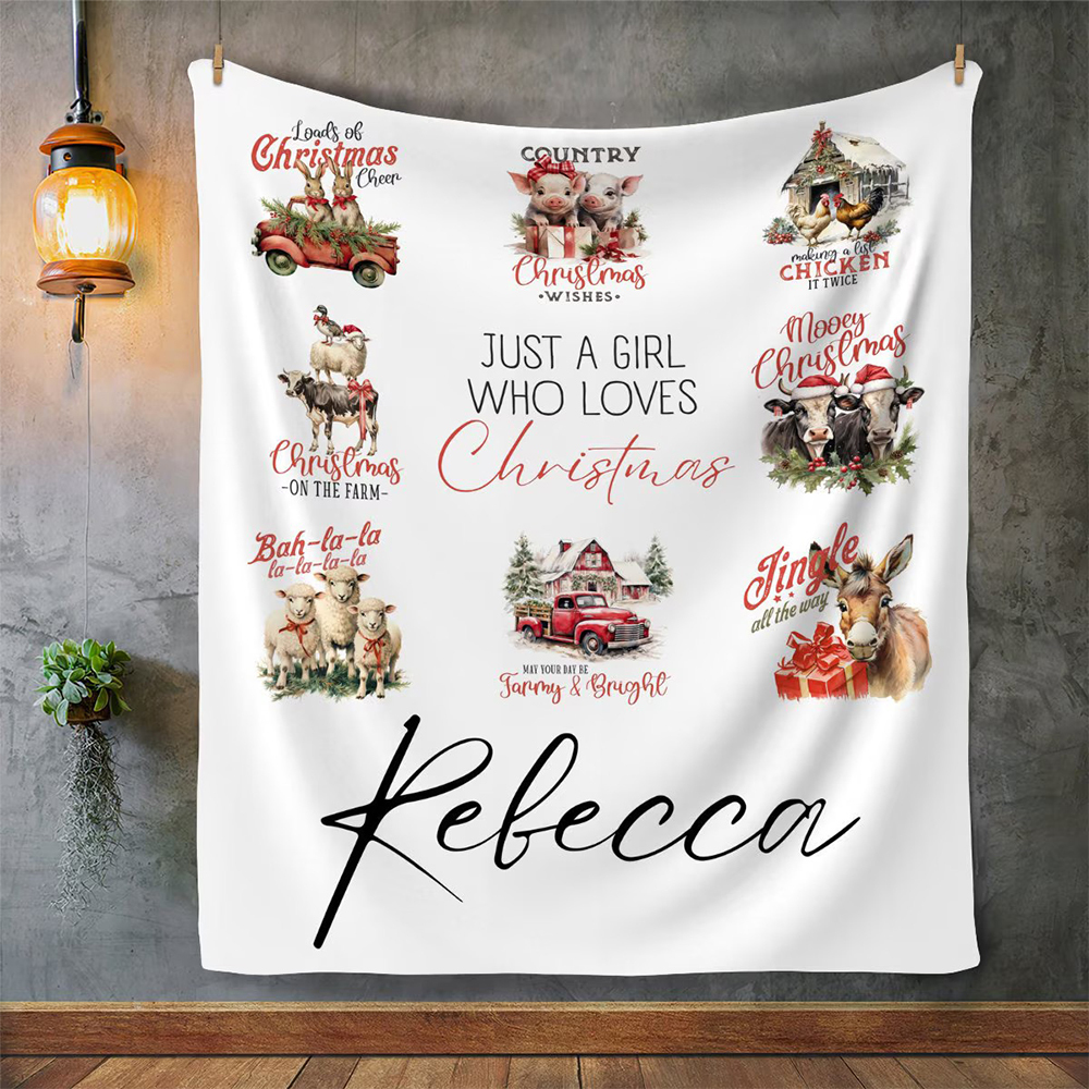 Personalized Merry Christmas Blanket for Comfort & Unique | BKMC23
