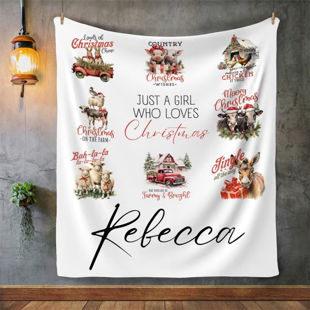 Personalized Merry Christmas Blanket for Comfort & Unique | BKMC23