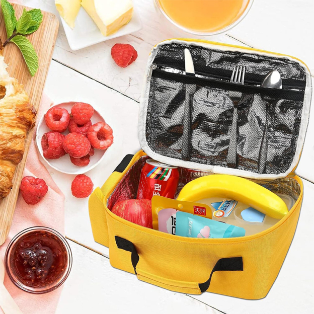 Personalized 3D School Bus Backpack with Insulation Lunch Box