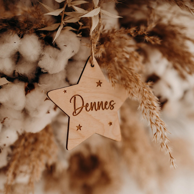 Personalized Christmas Reindeer Wood Ornament | MCGift82