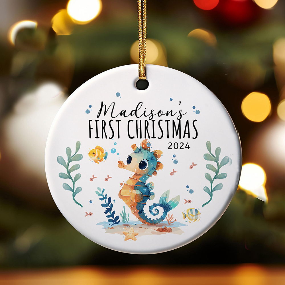 Personalized Cute Marine Animal Christmas Ornaments Decoration | MCGift5723