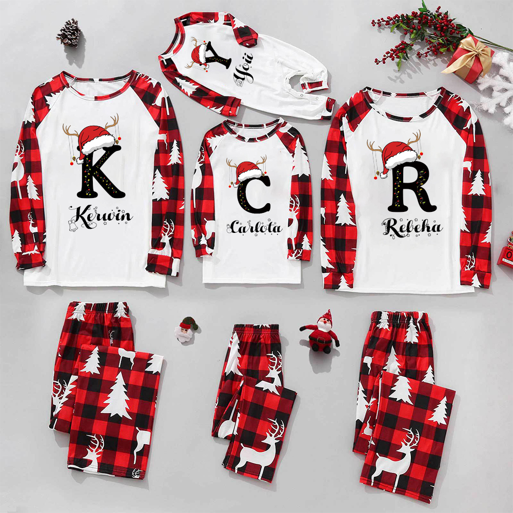 Personalized Matching Family Christmas Pajamas Set | CWFamily10