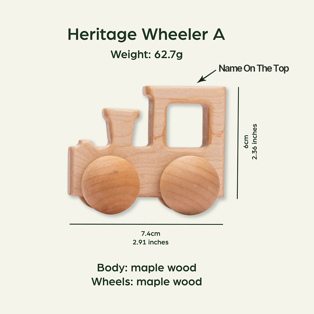 Personalized Baby Natural Wooden Cars Toy | CWToy101