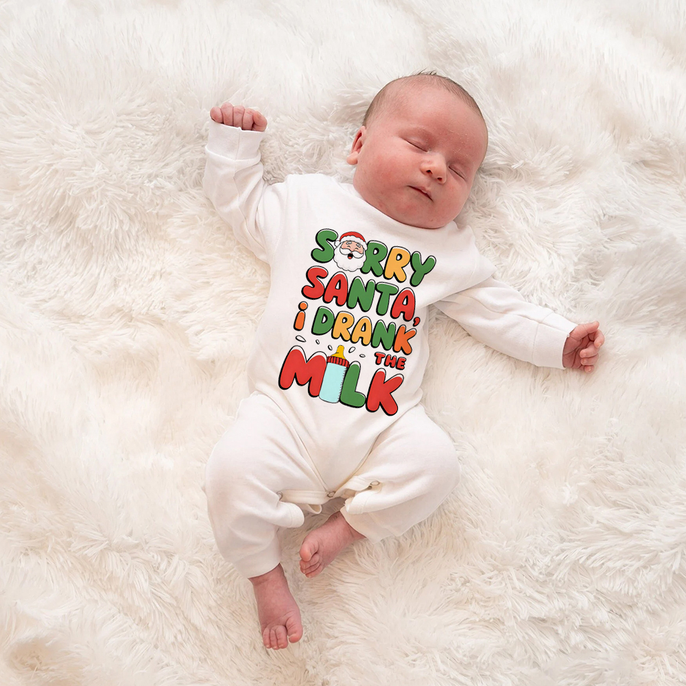 Personalized Baby Christmas Funny Ropmer and Hat Set | MCGift8701