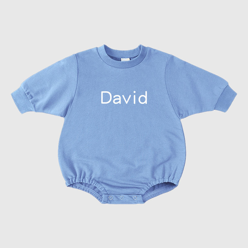 Personalized Kids Cozy Soft Sweatshirt Romper | inRomper02