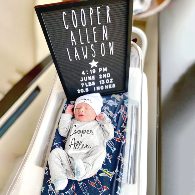 Personalized Baby Coming Home Romper With Hat Set | CWBaby133