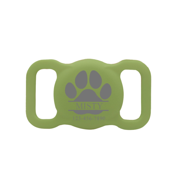 Personalized Pet Apple Air Tag Holder for Dog Collar | BKPet139
