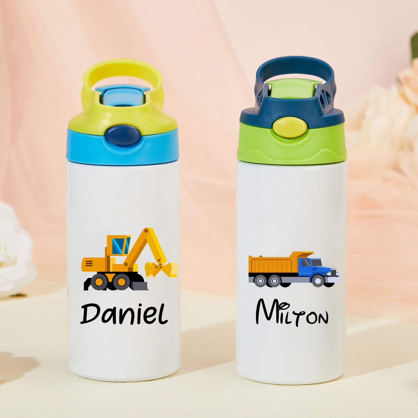 Personalised BPA Free 12oz Truck Water Bottles | YouBottle43