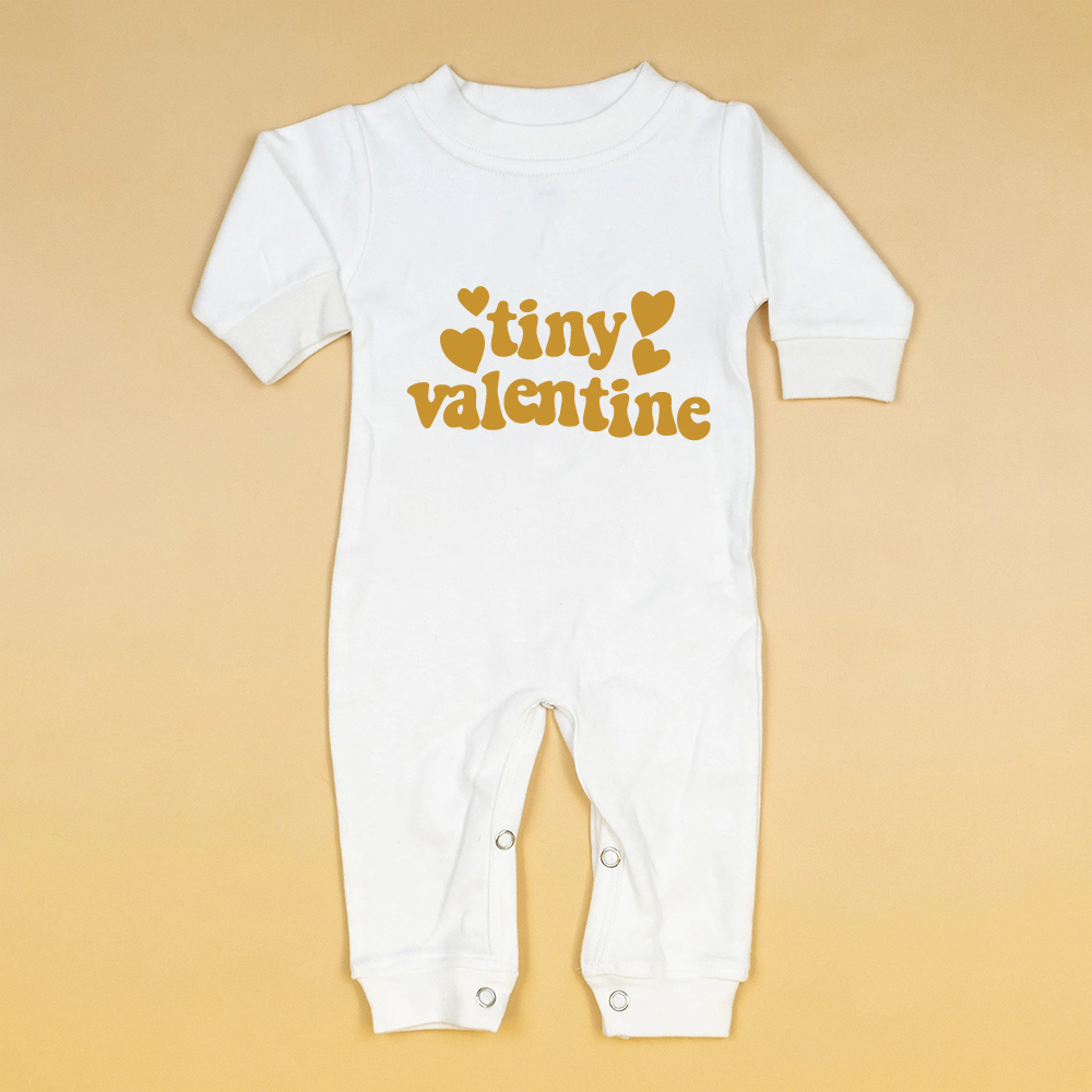 Personalized Baby First Valentine Ropmer and Hat Set | CWBaby144