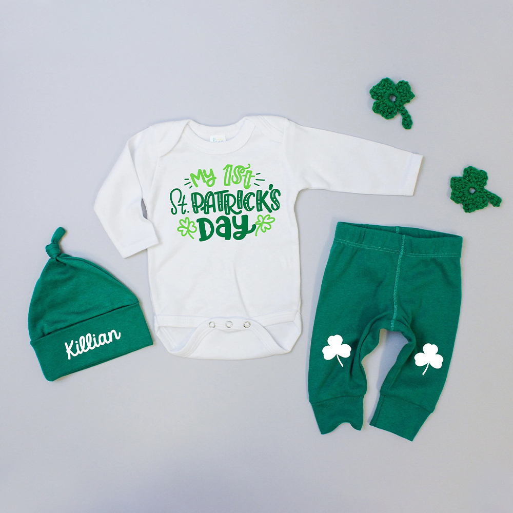 Personalized Baby 1st St. Patrick's Day Outfit Set | CWBaby163