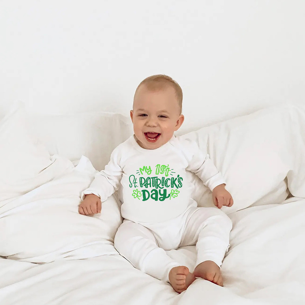 Personalized Baby First St. Patrick's Day Romper and Hat Set | CWBaby164