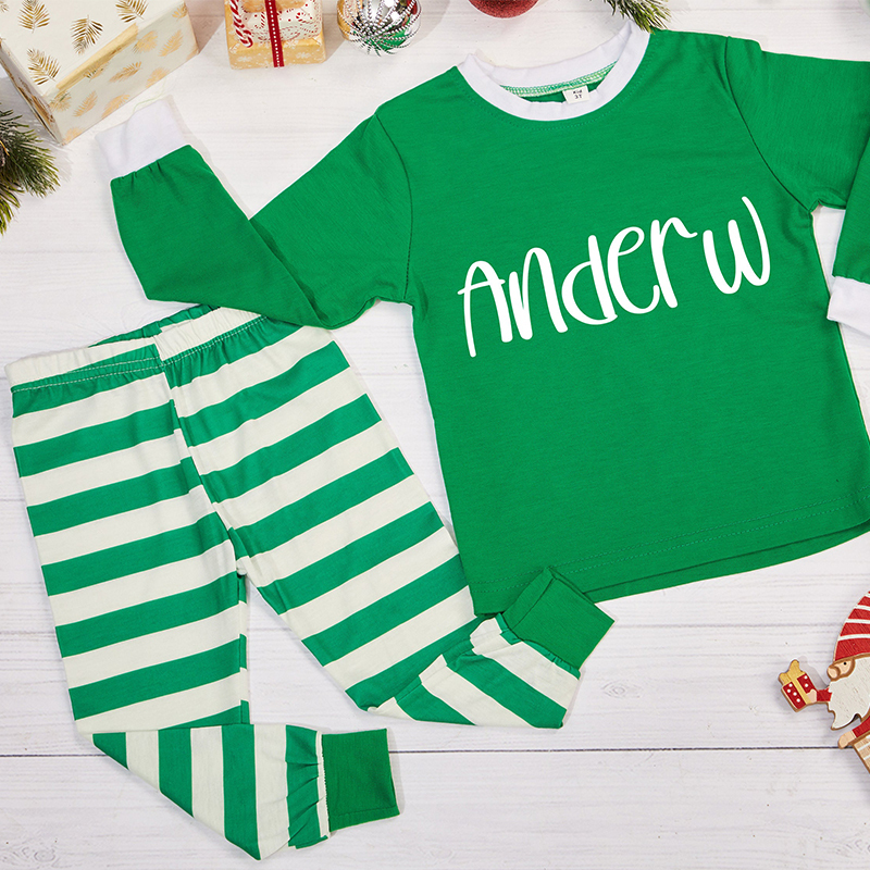 Personalized Kids Christmas Pajamas Set | inSet17