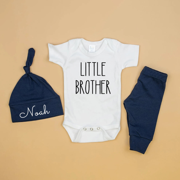 Personalized Little Brother Coming Home Outfit Set | CWBaby173