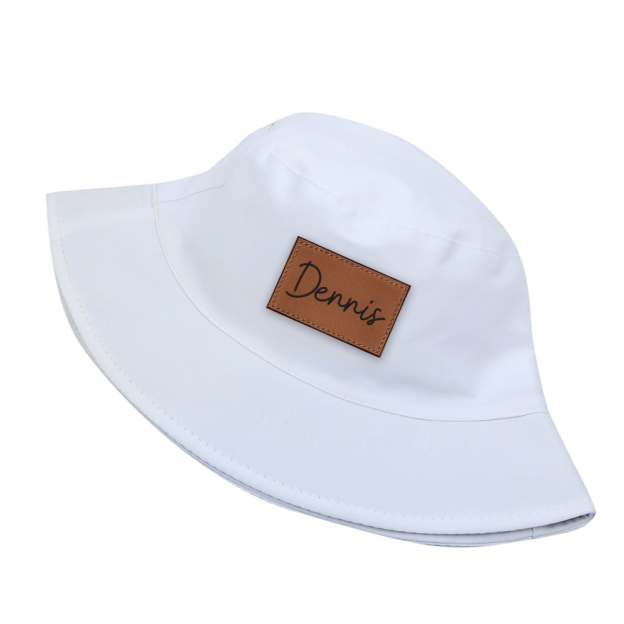 Personalized Kid Leather Patch Bucket Sunbonnet for Comfort & Unique | CWBeach157