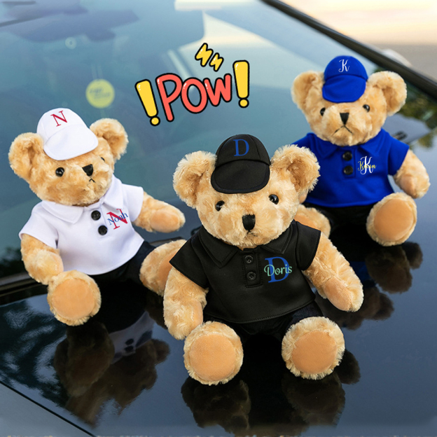 Personalized Kids Monogram Plush Teddy Bear Toy | CWToy111
