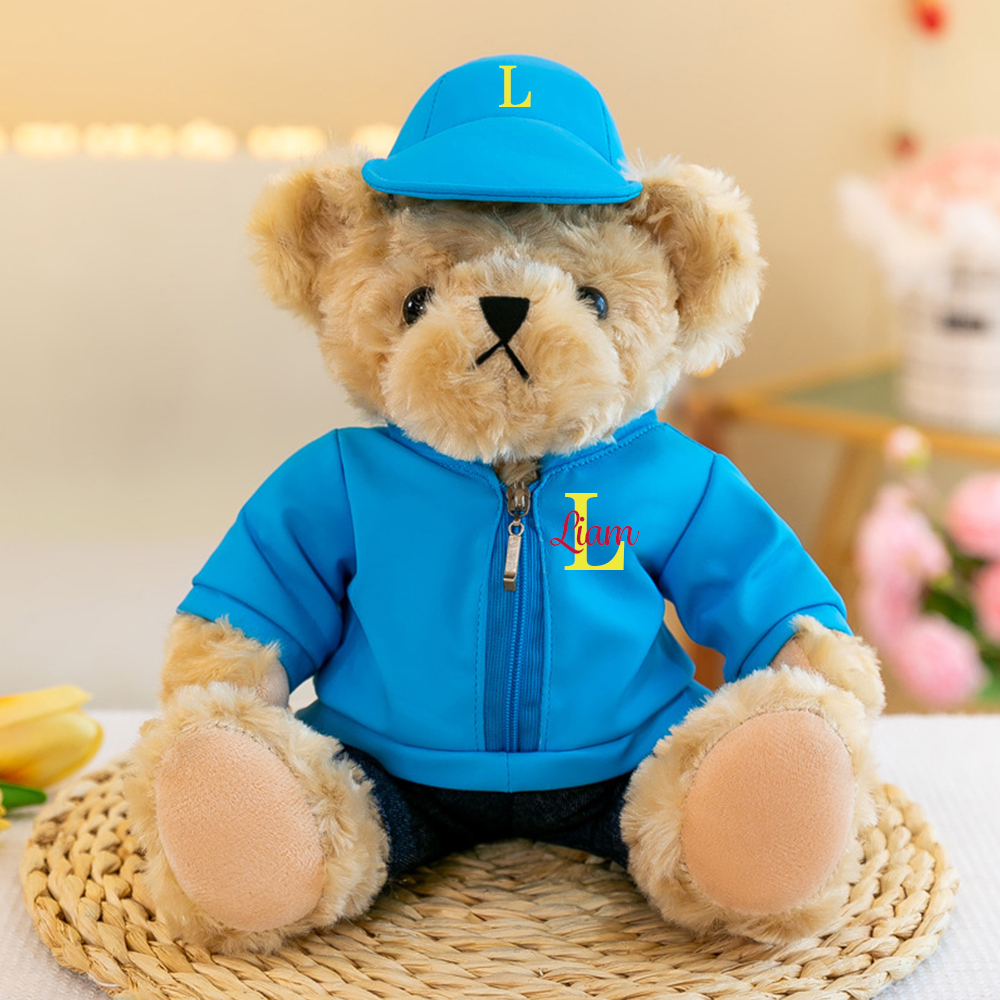 Personalized Kids Monogram Plush Teddy Bear Toy | CWToy111