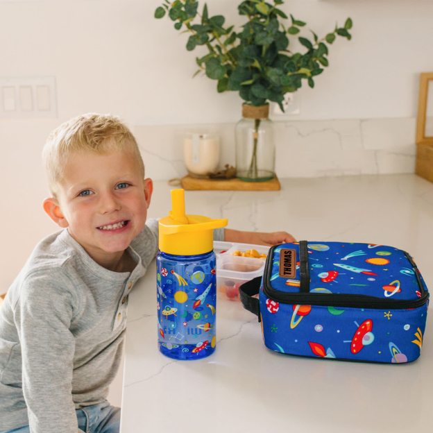 Personalized Kids Leather Patch Cute Lunch Bag